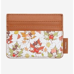 NWT Loungefly Mickey Minnie Autumn Leaves cardholder